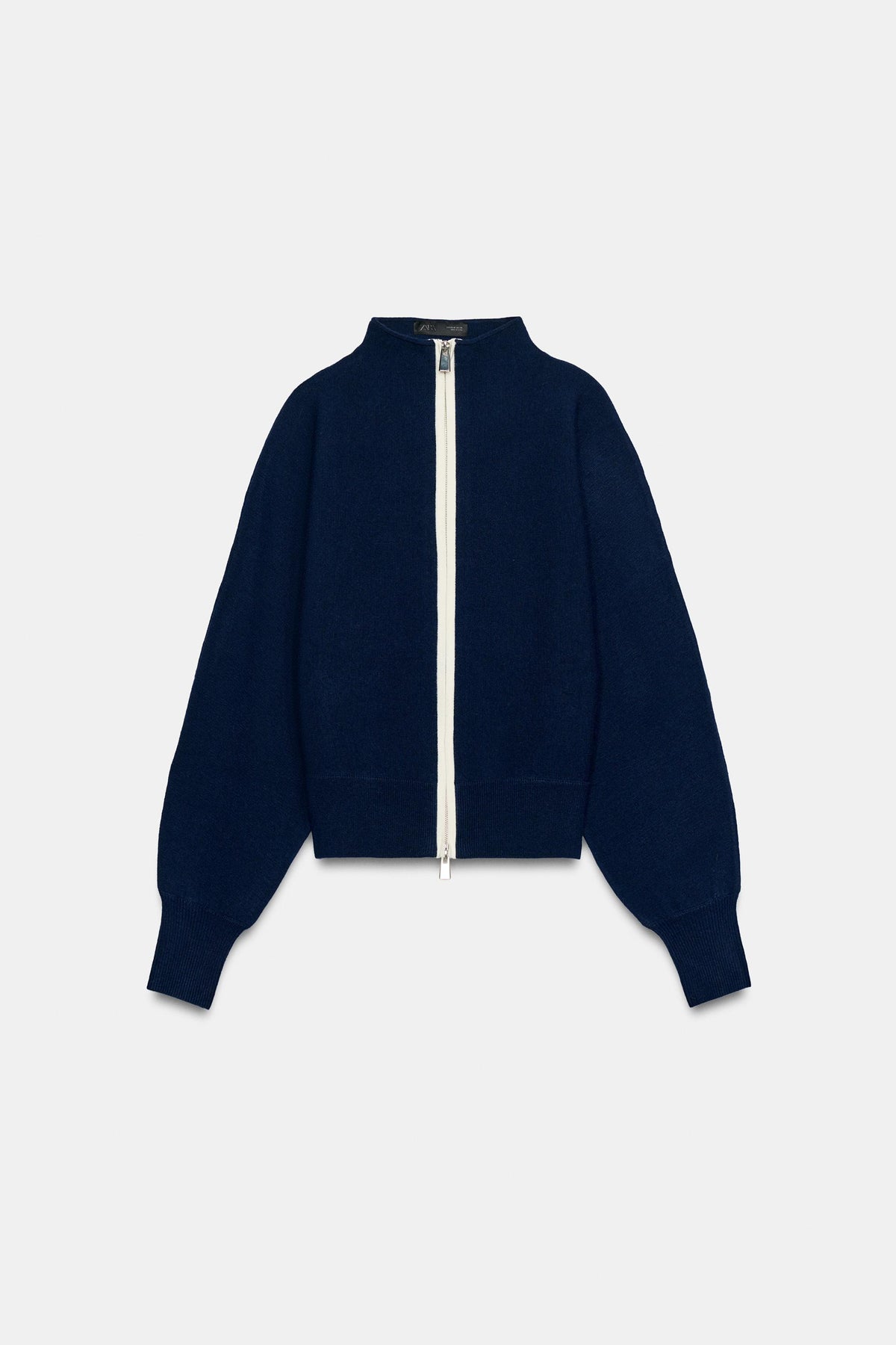 Nelia-Marineblaue Jacke mit Reißverschluss