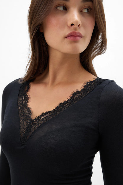 Nelia-Top Dentelle Noire