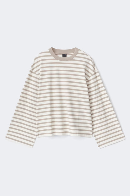 Nelia-Striped Long-Sleeve T-Shirt