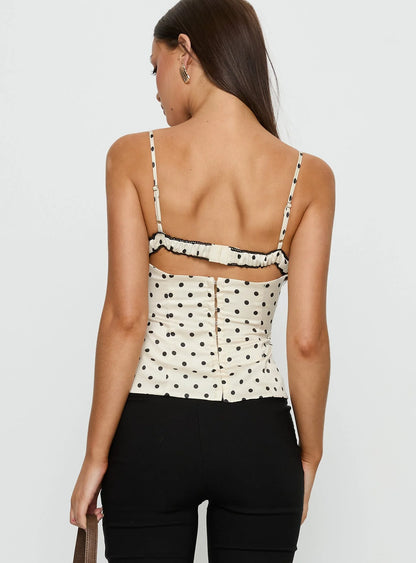 Audrey Polka Dot Top