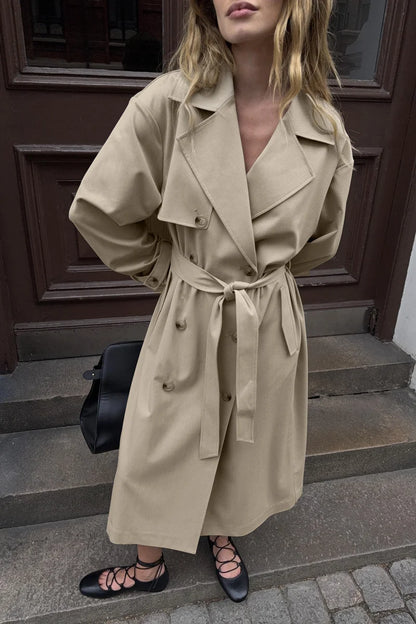 Nelia-Élysée Beige Trench Coat