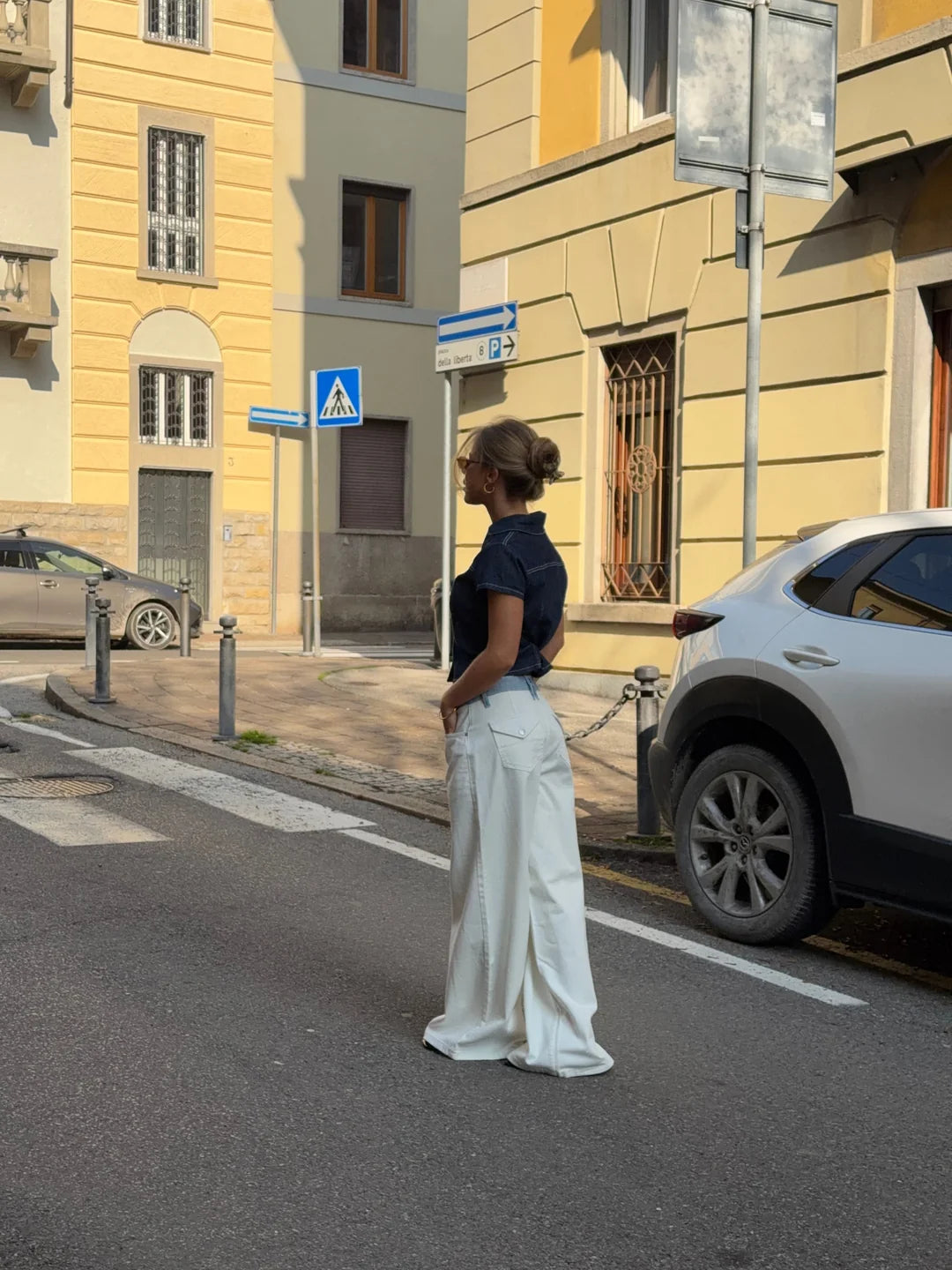 Nelia-White Baggy Jean