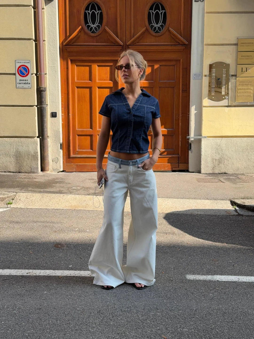 Nelia-White Baggy Jean