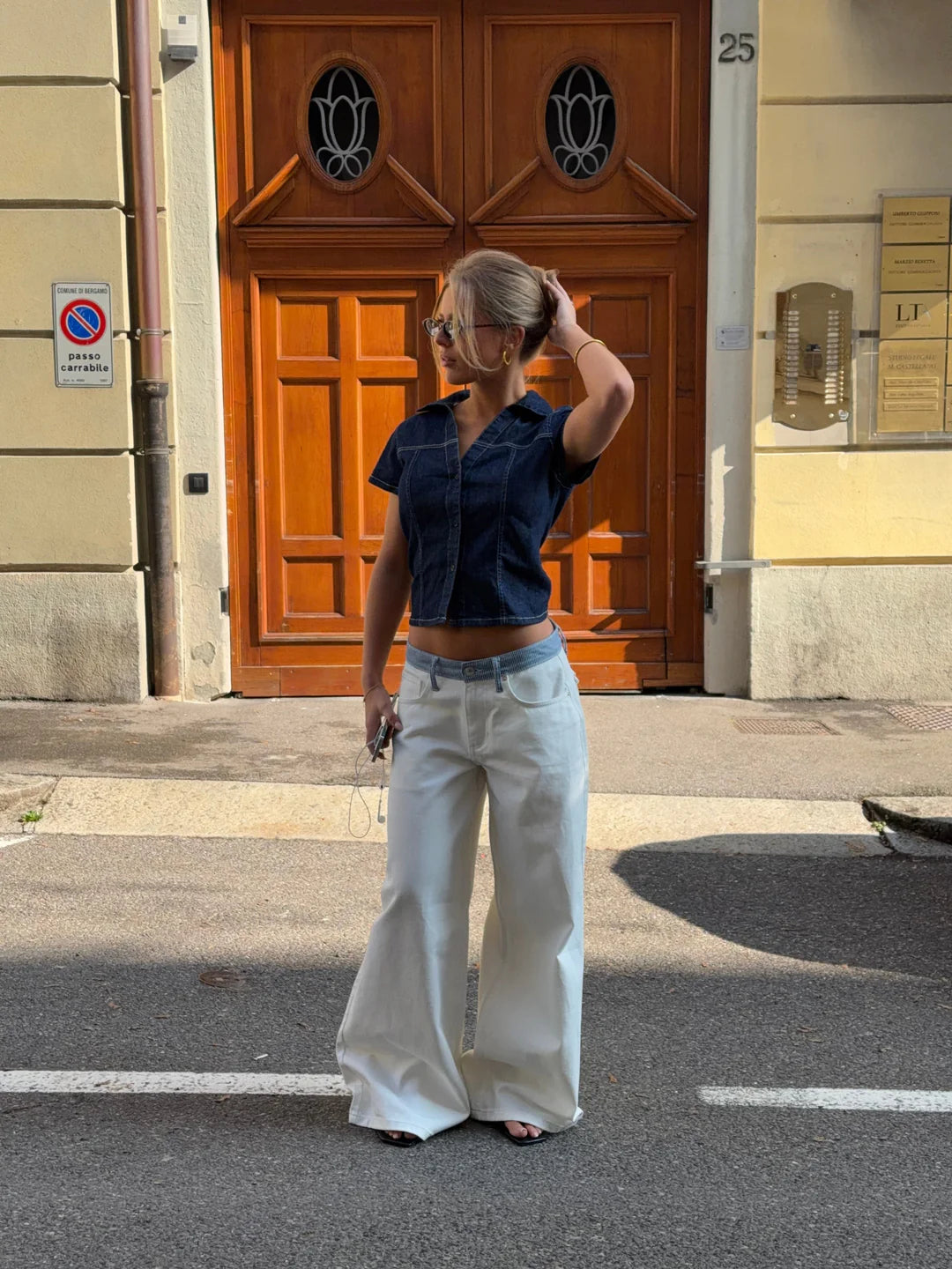 Nelia-White Baggy Jean