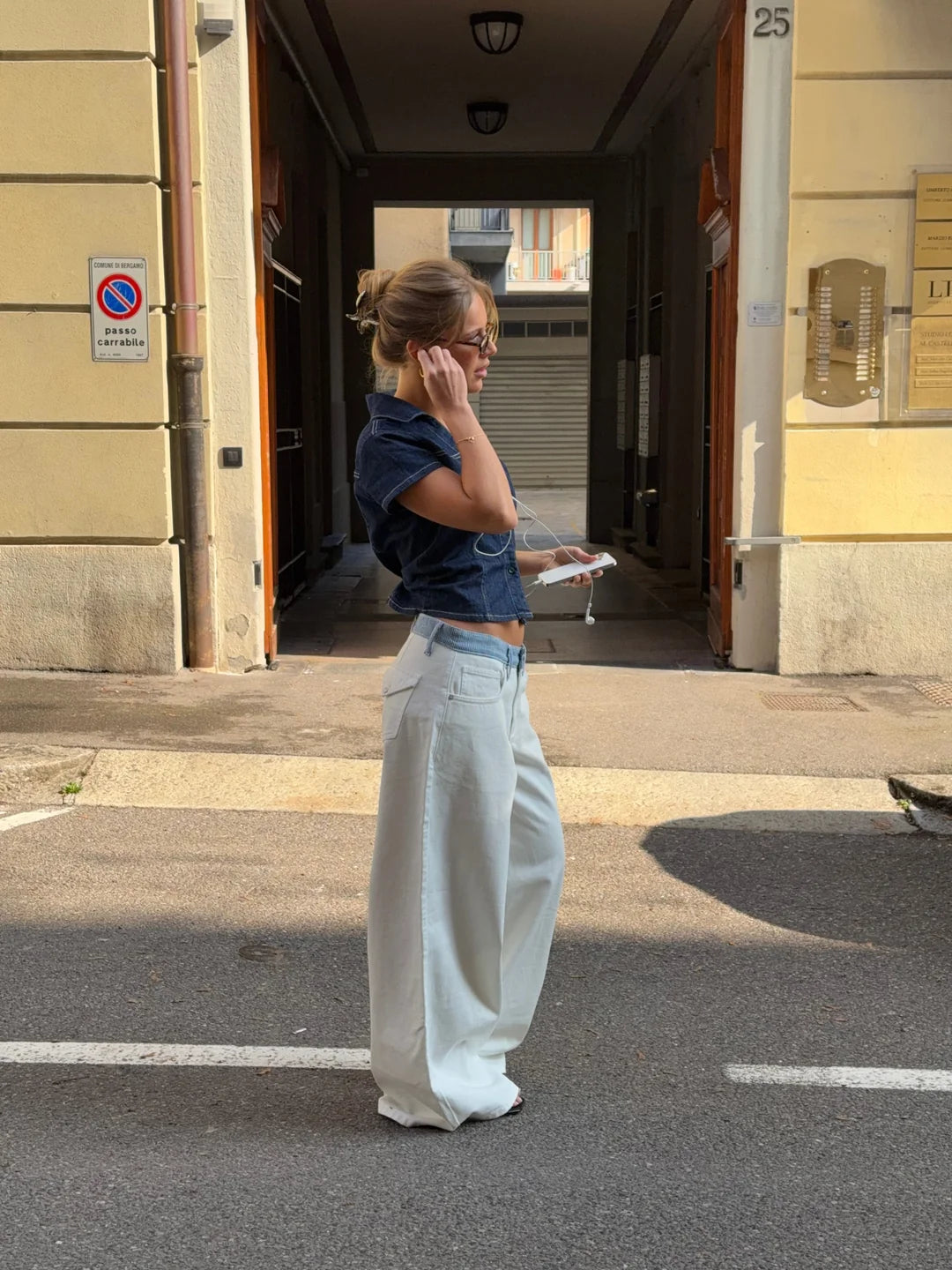 Nelia-White Baggy Jean