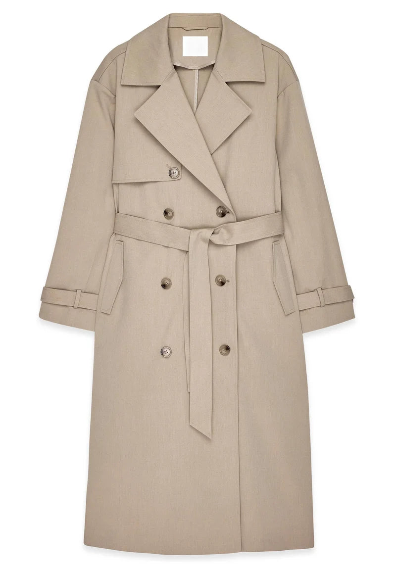 Nelia-Élysée Beige Trench Coat