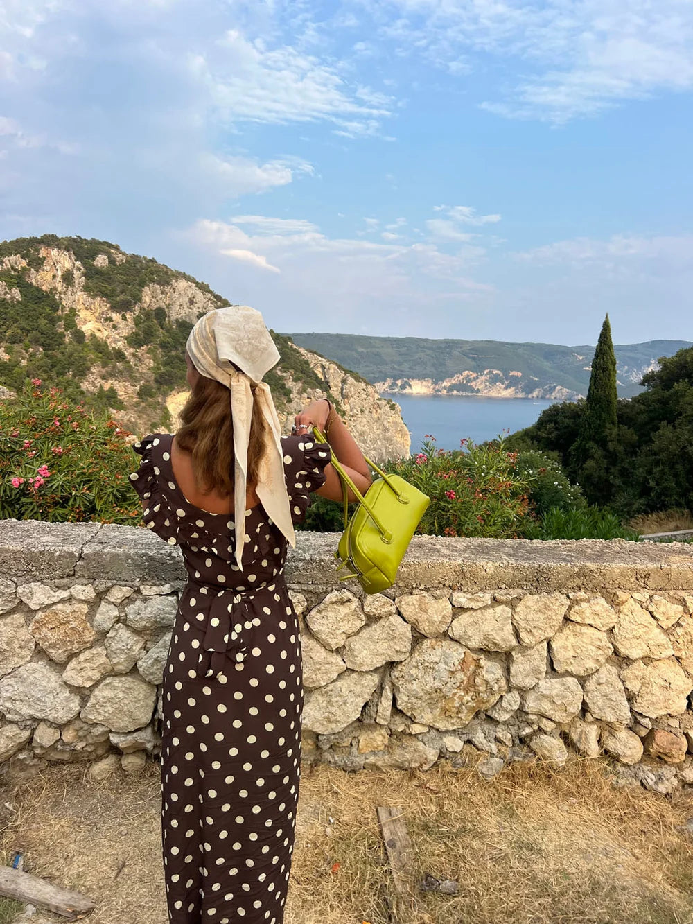 Nelia-Robe Pois Marron